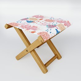 Corals and Fish in a Reef Folding Stool