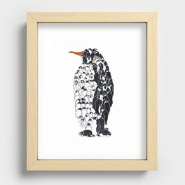 Penguin Huddle Recessed Framed Print