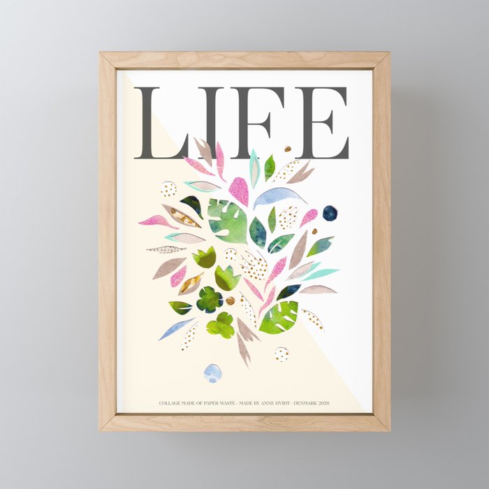 HAPPY SPRING LIFE COLLAGE  Framed Mini Art Print