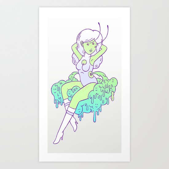 spacegirls are easy Art Print