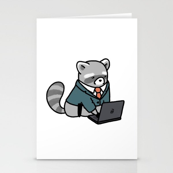 Professional raccoon Stationery Cards