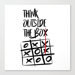 THINK OUTSIDE THE BOX Canvas Print