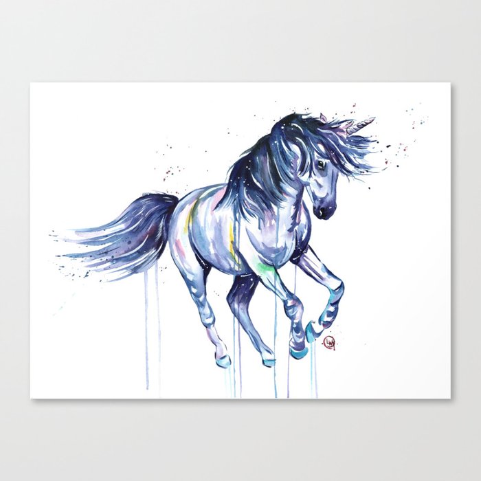 Unicorn Unicorn Dreams Colorful Watercolor Unicorn Painting
