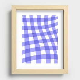 Warped Check - very peri Recessed Framed Print