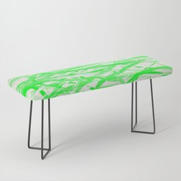 Green and White 3. Abstract Painting. Bench