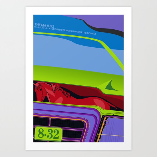 Lancia Thema Art Print