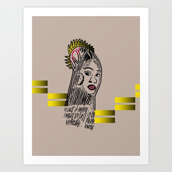 Lady Art Print
