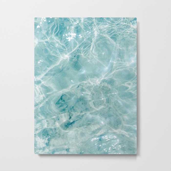 Clear blue water | Colorful ocean photography print | Turquoise sea Metal Print