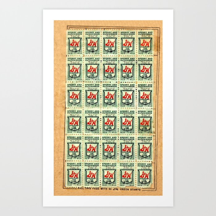 S&H GREEN STAMPS Art Print