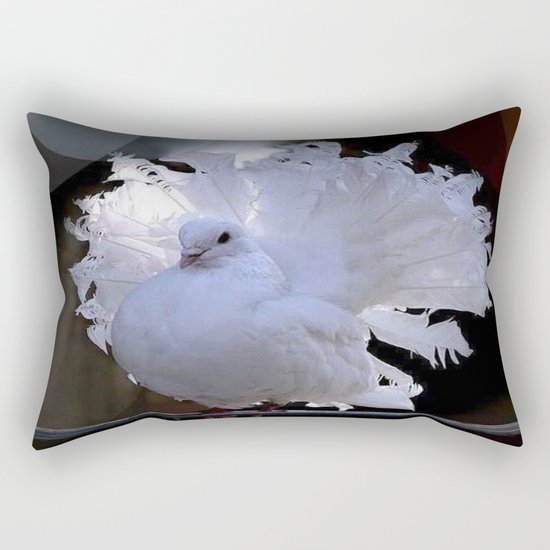 white bird Rectangular Pillow