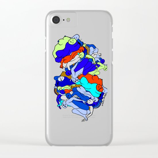 Sleepy Heads - Sapphire Blue Clear iPhone Case