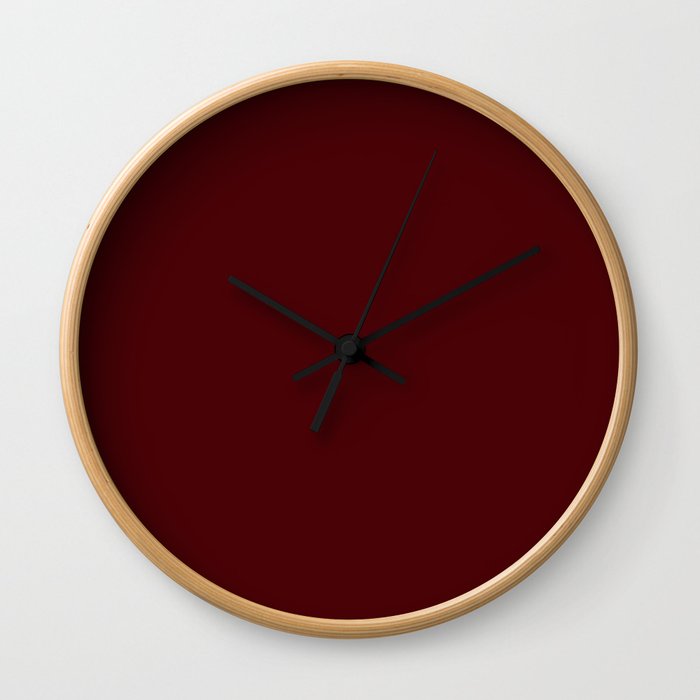 Dark Chocolate - solid color Wall Clock