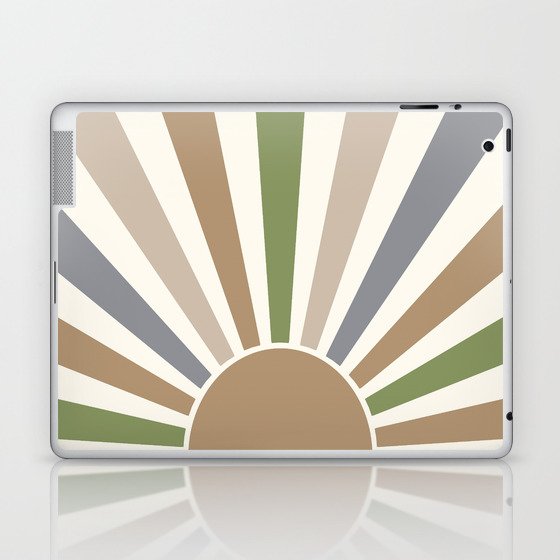 Multicolor retro Sun design 8 Laptop & iPad Skin