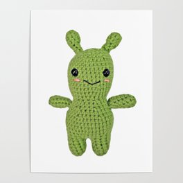 Cute Alien Crochet Amigurumi Poster