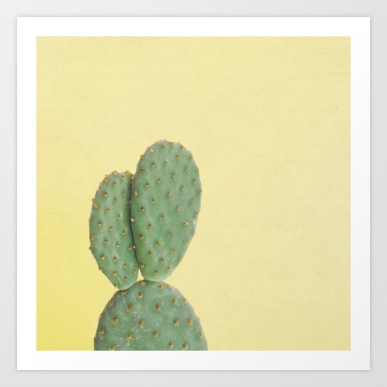 Yellow Cactus Art Print