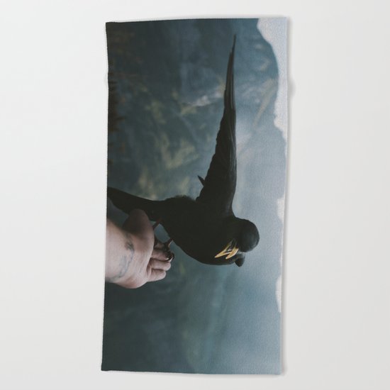 A wild Bird - landscape photography Beach Towel