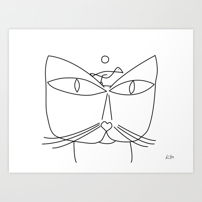 Paul Klee - Cat and Bird Art Print