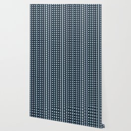Dark Blue Geometric Pattern Wallpaper