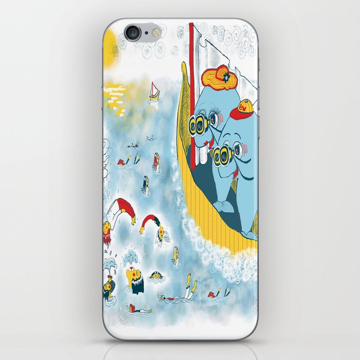 Look, honey!...the humans are migrating again!!! iPhone Skin