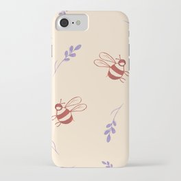 Bees and Lavender iPhone Case