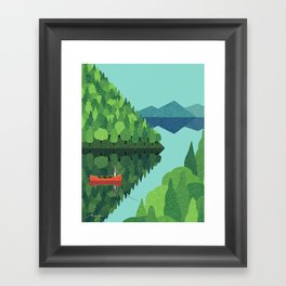 Fishing from a Canoe (2015) Framed Art Print