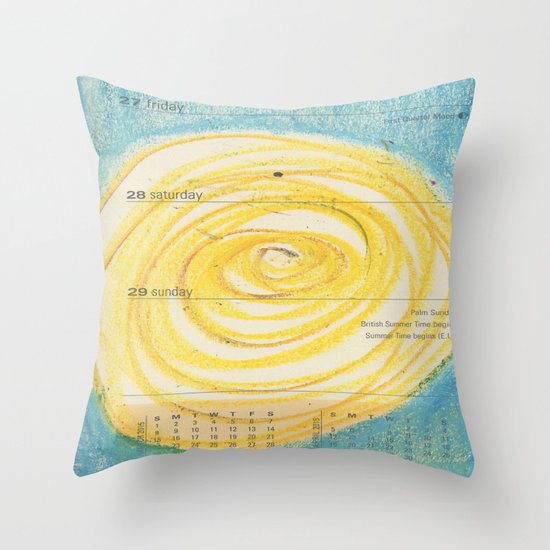 Sunny Yellow Throw Pillow
