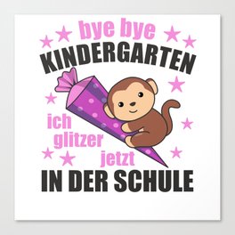 Monkey School Enrolment Kindergarten Canvas Print
