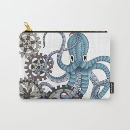 Miss. Octopus Carry-All Pouch | Octopus, Vibrant, Mechanical, Steampunk, Graphicdesign, Sealife, Handmade, Beautiful, Vintage, Amazing 