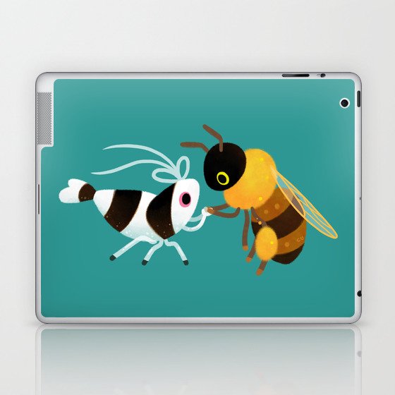 Bee & bee shrimp Laptop & iPad Skin