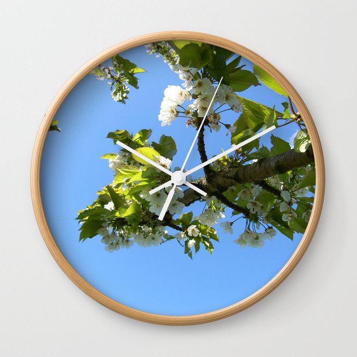 Apple Blossom Wall Clock