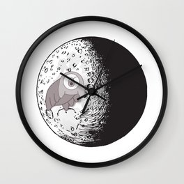 Tardigrade Water Bear Microorganism On The Moon Cute Wall Clock