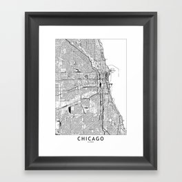 Chicago Map Framed Art Print