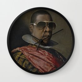 Portrait of Jay Z in Armor Wall Clock | Aviator, Painting, Other, Jayz, Hiphop, Rap, Baroque, Digital, Kingphilipiv, Blackandyellow 