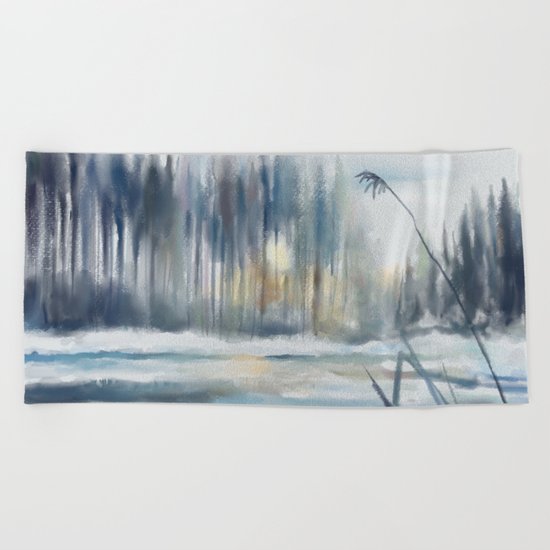 Yesterday's Snow Beach Towel