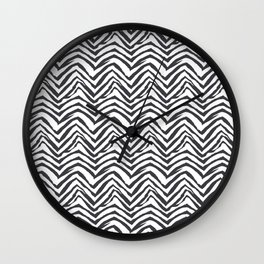 Zebra stripes minimal black and white modern pattern basic home dorm decor nursery Wall Clock