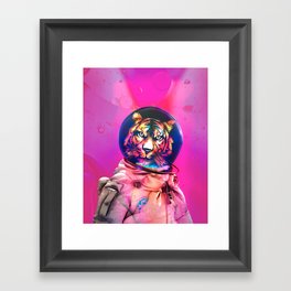Space Tiger Framed Art Print