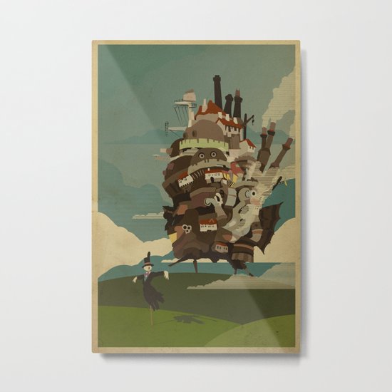 Moving Castle Metal Print