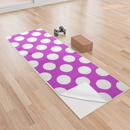Steel Pink - polka 2 Yoga Towel