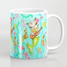 Mermaid Cat with Ukulele Mug