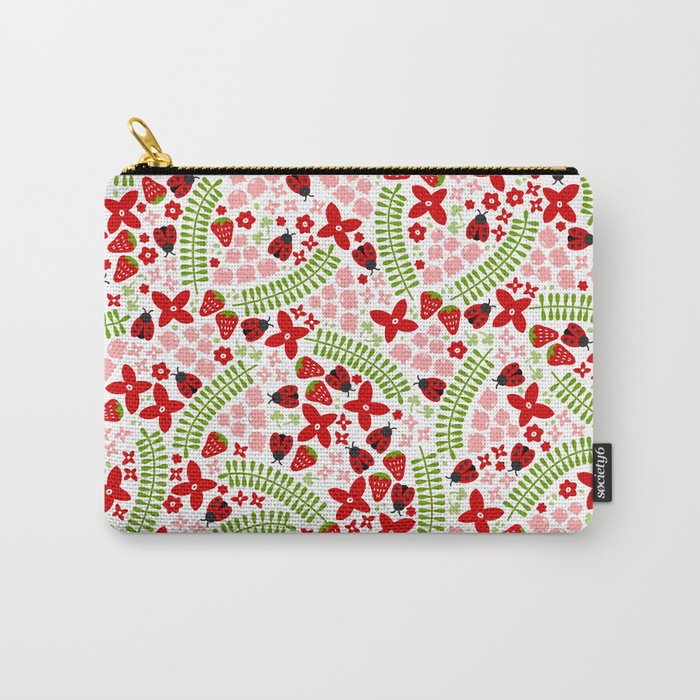 Lovely Ladybugs and Berries Carry-All Pouch