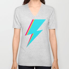 Lightning bolt V Neck T Shirt