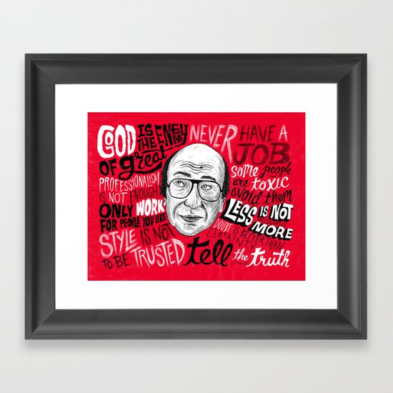 Advice from Milton Framed Art Print