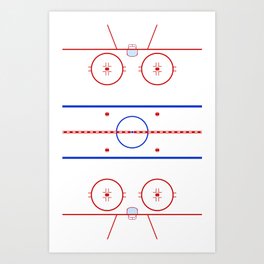 Ice Hockey Rink Diagram Art Print