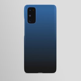 BLACK & NAVY GRADIENT. Dark Blue Ombre Pattern Android Case