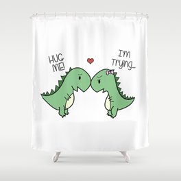 Dino Love Shower Curtain
