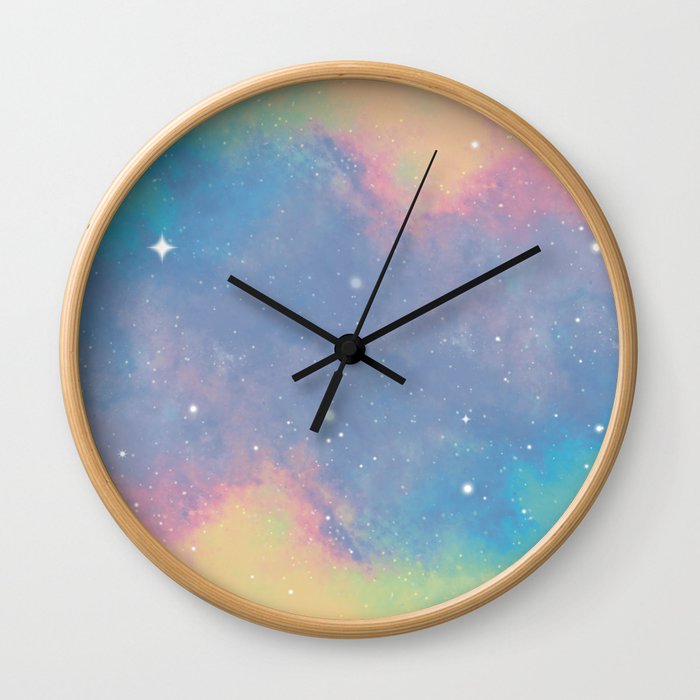 Neon Galaxy Wall Clock
