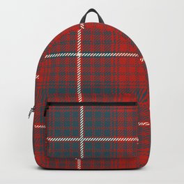 Red and Purple Square Pattern Backpack