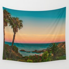 Warm Sunset Tropics (Color) Wall Tapestry