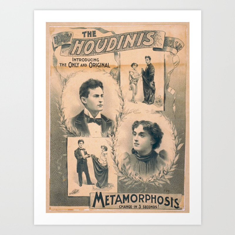Houdini Metamorphosis Vintage Poster Art Print By Alma Design Society6 Shop houdini posters and art prints created by independent artists from around the globe. houdini metamorphosis vintage poster art print by alma design