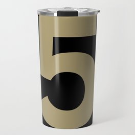 Number 5 (Sand & Black) Travel Mug